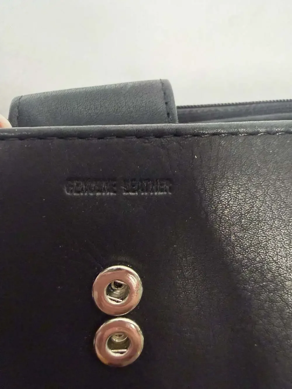 Rolfs Vintage Genuine Leather Checkbook Clutch Wallet in Black